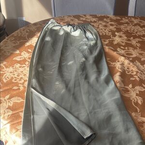 Elegant mint green Satin Skirt